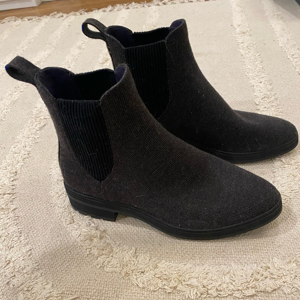 Rothys utility boot in charcoal brown